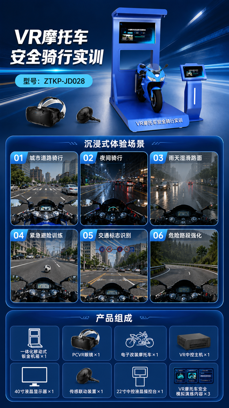VR摩托车安全骑行实训详情图 2